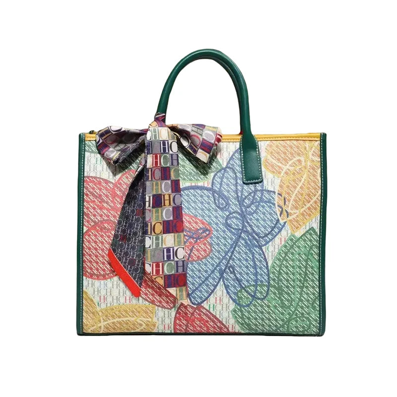 CH-Large Capacity Handbag for Women High-quality Square Shoulder Bag VersatileDaily Travel New Shopping Bag