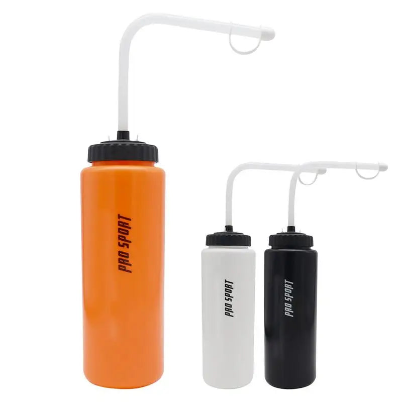 Squeeze Water Bottles Safety Water Wash Bottles 1 Liter Football Water Bottle Boxing Squeeze Bottle With Long Straw For Fitness
