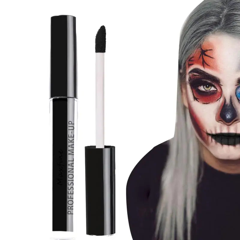 1pcs Halloween Lipgloss Waterproof Sexy White Black Lip Gloss Halloween lipstick Halloween Lip Makeup Tool Korean Cosmetics