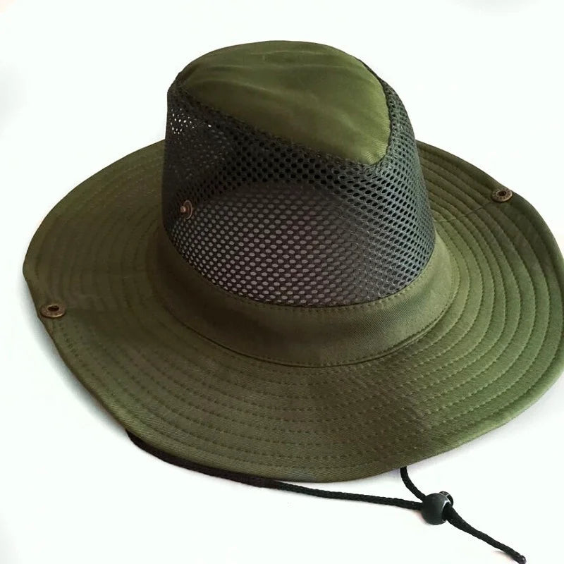 New Fishing Caps Men's Outdoor Hat Knight Cap Wide Straw Hat Summer Autumn Tourism Hiking Beach Sun Cap