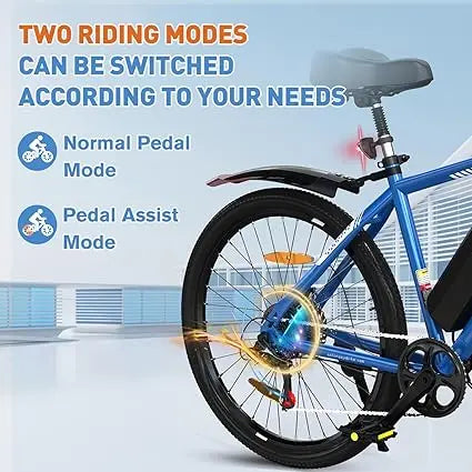 Bicicleta Eléctrica para Adultos, Bicicleta de Montaña de 26", EBike de Paseo con Batería Extraíble de 36V 15Ah, Pantalla LCD, D