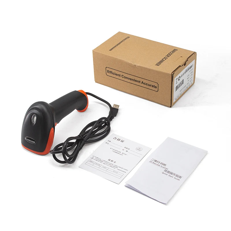 Universal handheld image 1D 2D scanner, supermarket cashier barcode scanner for inbound and outbound inventory