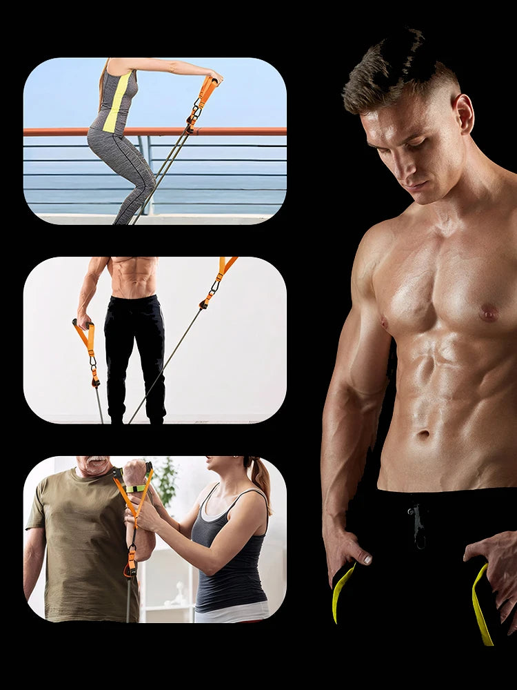 Resistance Bands Fitness Bands Set Heavy Duty Workout Bands with Handles Weight Bands Multi-Function for Yoga Home Workouts