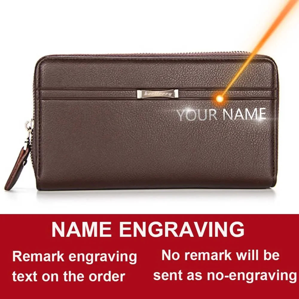 2020 Baellerry Men Clutch Wallets PU Leather Large Capacity Zipper Hand Strap Men Wallet Luxurious Business Solid Male Purses