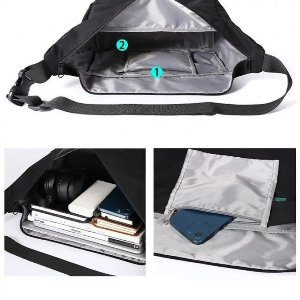 Men Oxford Messenger Bag Fashion Laptop Waterproof Travel Shoulder Bag All-match Large Casual Tool Bag Single Bag For Male