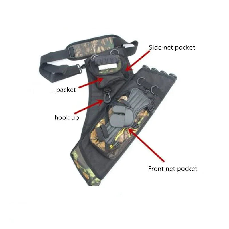 hunting Arrow bag 4 Tubes Arrow Quiver for Archery Hunting Arrows Holder Bag with Adjustable Strap hunting accessories