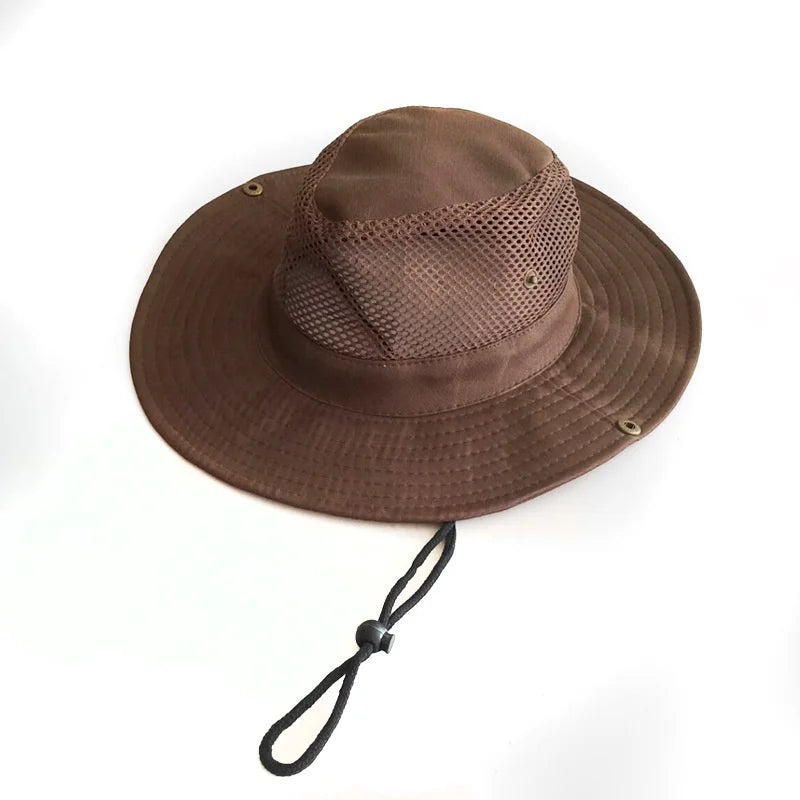New Fishing Caps Men's Outdoor Hat Knight Cap Wide Straw Hat Summer Autumn Tourism Hiking Beach Sun Cap