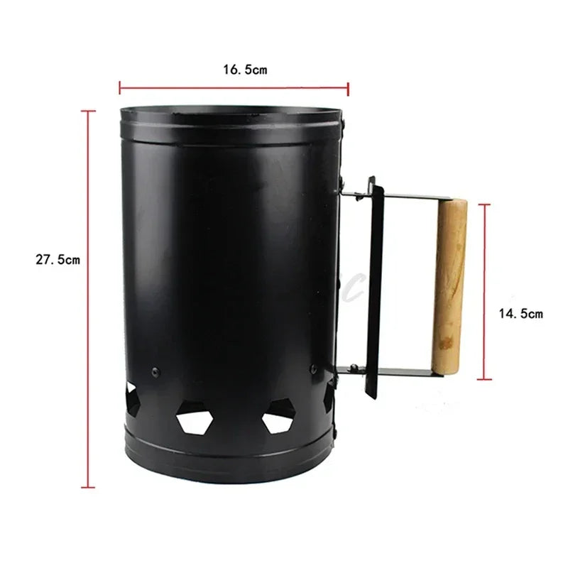 Fast Fire Starter Bucket Iron Ignition Charcoal Barrel Outdoor Kitchen Barbecue Carbon BBQ Rack Tools Accessories