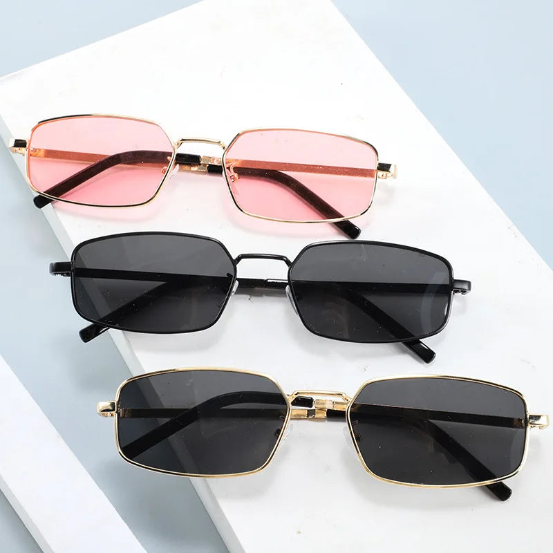 Classic Narrow Men's Sunglasses Fashion Luxury Women Small Rectangle Sun Glasses Vintage Driving Goggles Eyewear UV400 Shades