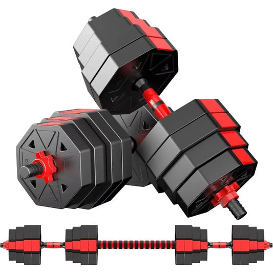Adjustable Weight dumbbell Set, Non-rolling Adjustable dumbbell set, Free Weight dumbbell Set Hexagon, Home gym, 20 LBS