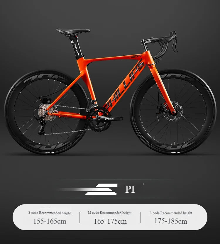 2025 Ultra-light Road Bike Hydraulic Disc Brake 27/14/16/18 Speed Wind Breaking Competition Bicycle Lightweight Speed Racing