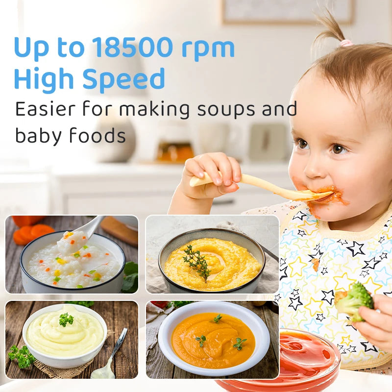 Hand Blender, Immersion Blender with 2 Mixing Speed, Electric Handheld Blender Portable Stick Mixer with Stainless Steel Blades