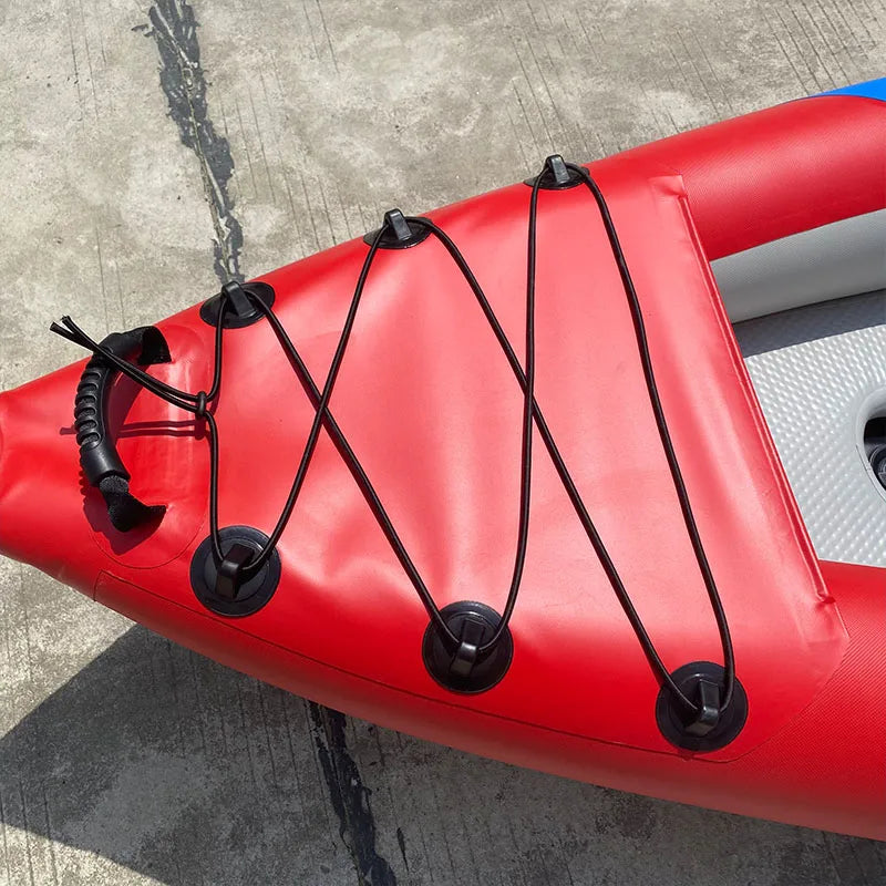 Solarmarine Inflatable Double Brushed Kayak, Competition Canoe, Folding Rafting Kayaks, Recreational Paddleboard, Fishing Dinghy