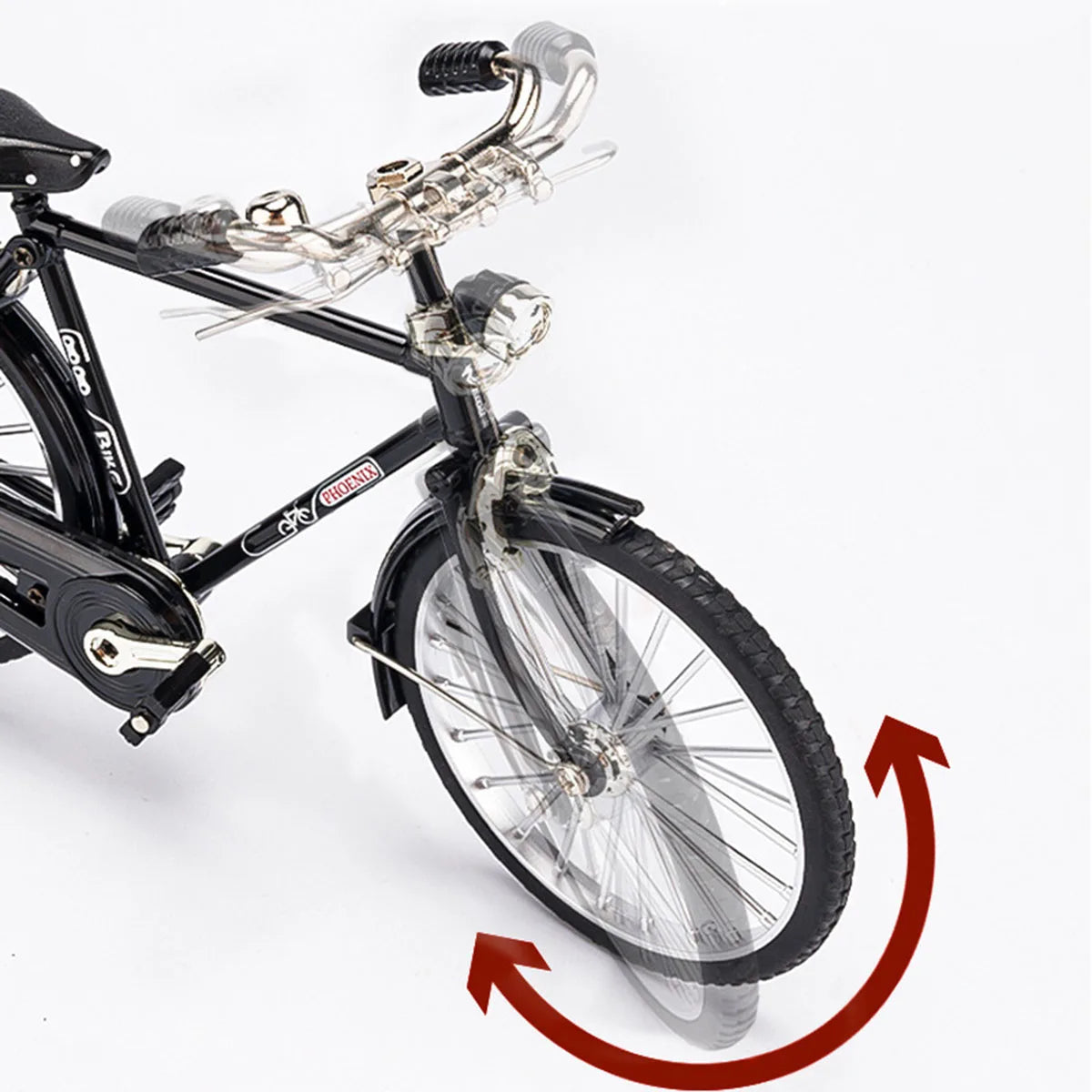 Alloy Bicycle Model Ornament, 1:10 Simulation Mini Bicycle Model Scale Kit With Inflator Model, Finger Bike Models