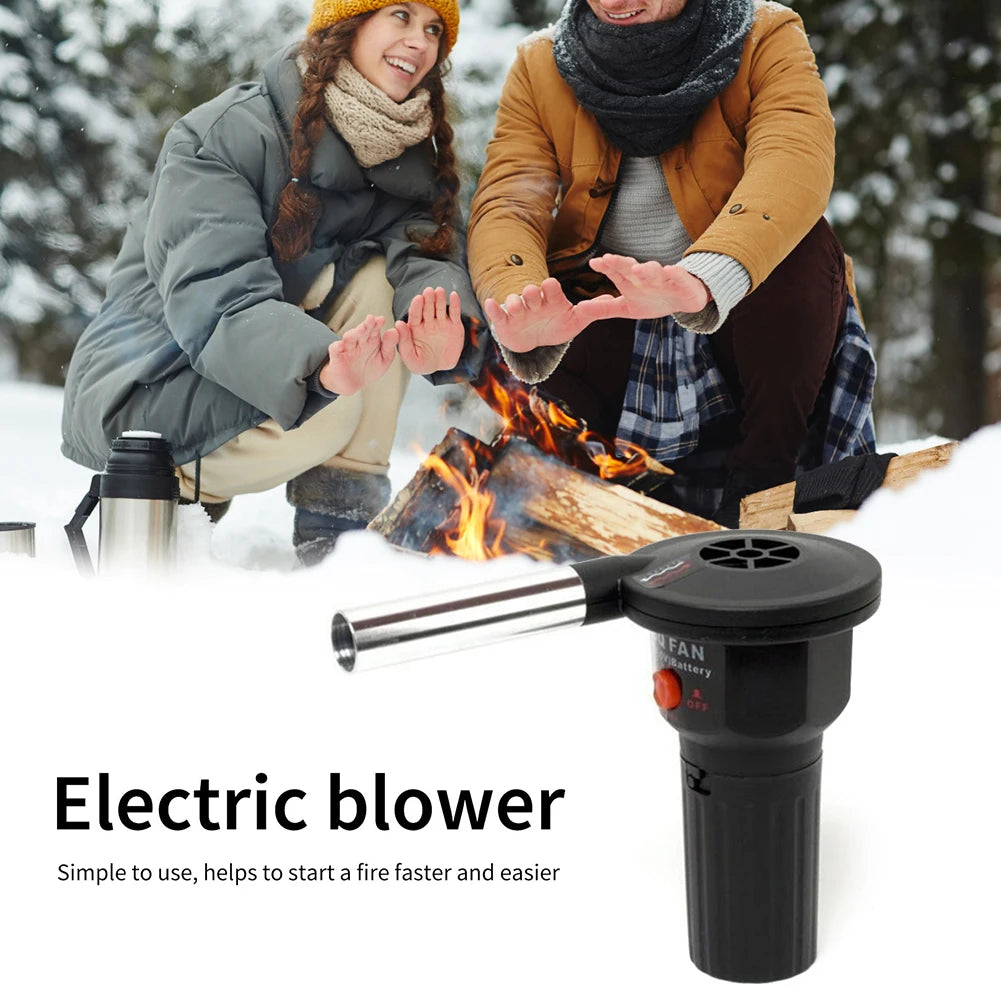 Outdoor Fan Air Blower Handheld Barbecue Fire Bellows Grill Accessories Aluminum Alloy Kitchen Tool for Picnic Camping Cooking
