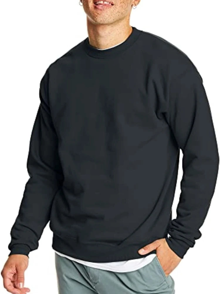 Fleece, Cotton-Blend Pullover, Crewneck Sweatshirt for Men (1 Or 2 Pack)