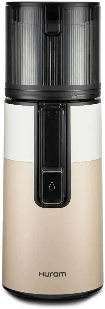 Hurom H400 Easy Clean Slow Juicer, White | Hands Free Hopper Fits Whole Produce Quiet Motor Scrub Free Cleaning BPA Free