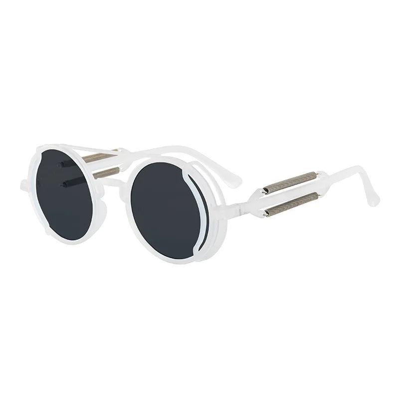 Steampunk Round Sunglasses for Men Luxury Designer Metal Frame Unisex Sun Glasses Men Women Outdoor Riding Sports Sunglasses