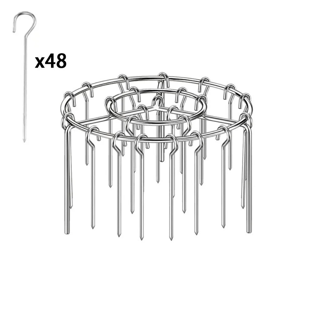 Stainless Steel Air Fryer Grill Round with Grilled Skewers Hanging Skewers Rack Vertical Grill Rack for Home Kitchen Outdoor
