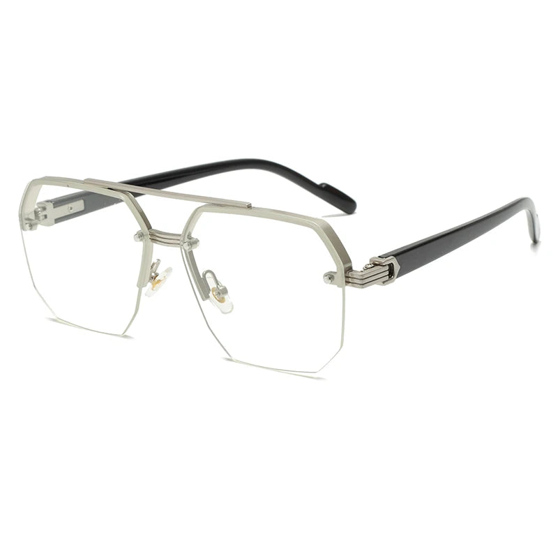 New Fashion Sunglasses Cool Men Vintage Brand Design Metal Square Sun Glasses Women Shades UV400 Oculos De Sol