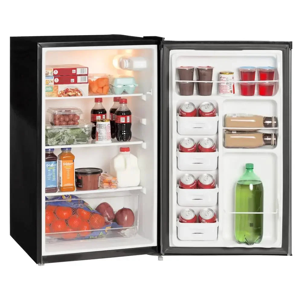 4.4 Cu ft One-Door No Freezer Mini Fridge Black Stainless Steel Look E-Star ARM44A5ASL