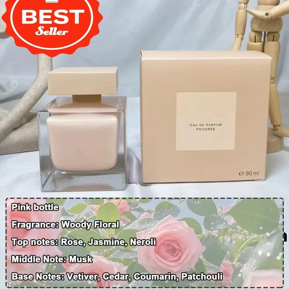 90ml Brand Women Perfume Long Lasting Woody Floral Eau de Parfum Pure Musk Extract Women's Everyday Essential Perfume Gift