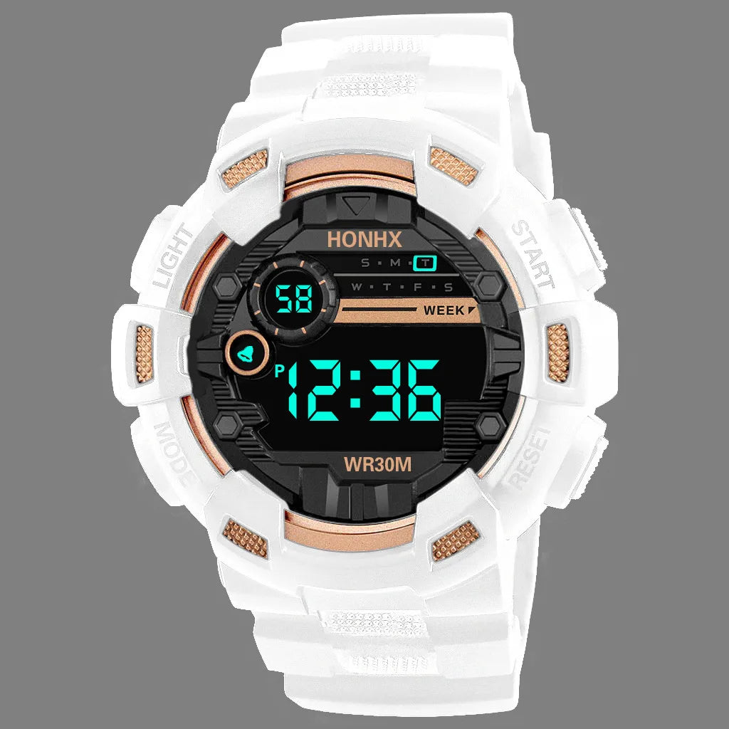 Military Men Watch Men's Digital Watches Sports Electronic Wristwatch 50MM Large Dial Clock Waterproof Sport Watch for Boy Child