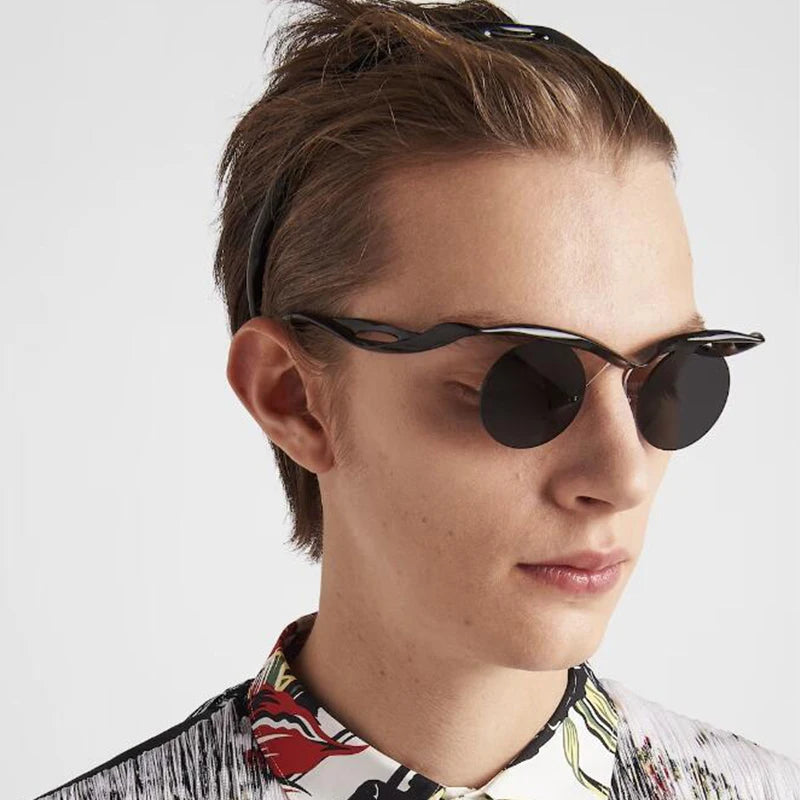 Women Fashion Round Sunglasses Designer Special-shaped Sun Glasses For  Men Round Rimless Outdoor Party Accessory Unisex Eyewear