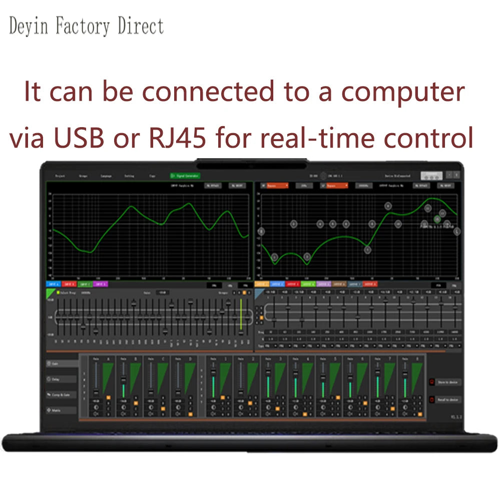 Wholesale professional digital audio processor ADSP-21571 digital DSP processor FIR 512 speaker manager with EQ audio system PC