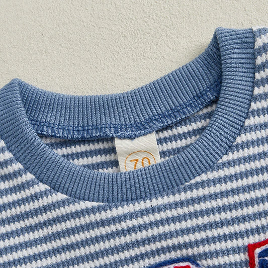 Toddler Boys 2-Piece Outfit Short Sleeve Graphic Tee with Denim Shorts Set for Summer Beach Days and Playdates