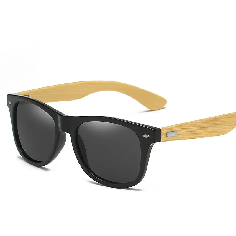Wood Bamboo Sunglasses Men Women Classic Non-Polarized UV400 Vintage Driving Sun Glasses Black Fishing Eyewear UV400 Eyeglasses