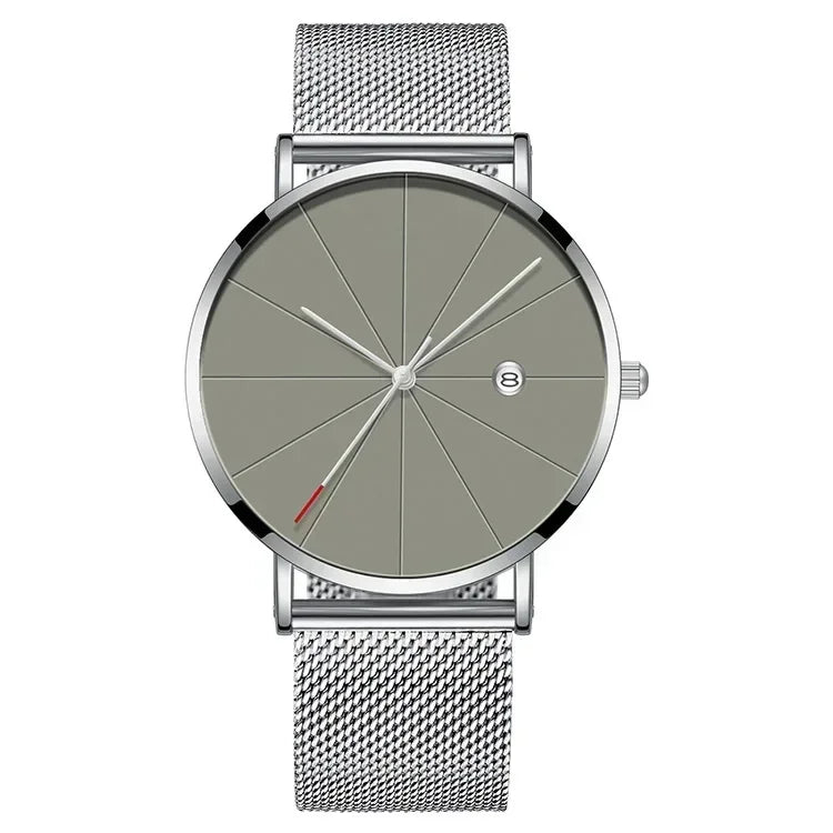 Men Watch Luxury Set Fashion Business Brown Quartz Wrist Watches for Men Gift Set Creative Waterproof Quartz Classic Watch