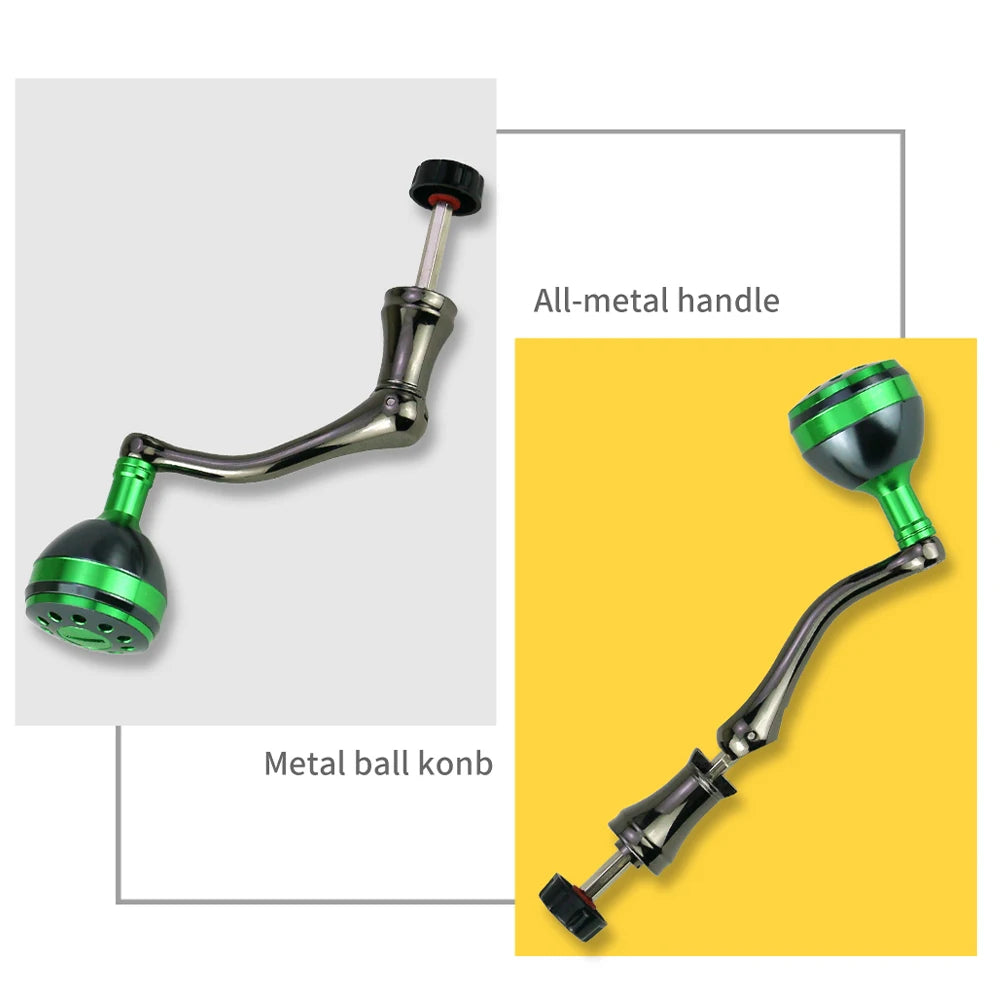 Fishing Reel Replacement Power Handle Full Metal Rocker Arm Crank Spinning Reel Handle Grip For Spinning Fishing Reel Accessory