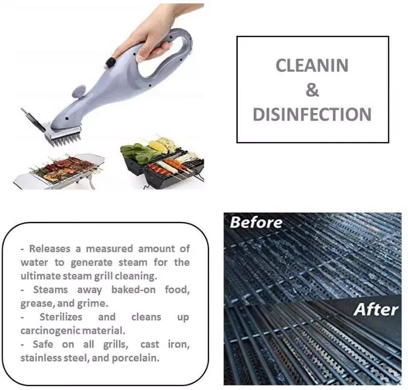 Barbecue Grill Outdoor Steam Cleaning Brushes BBQ Cleaner Suitable For Charcoal Scraper Gas Accessories Cooking Kitchen Tool