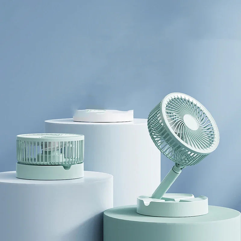 Folding and telescopic fan, portable USB charging, long battery life, silent small electric fan