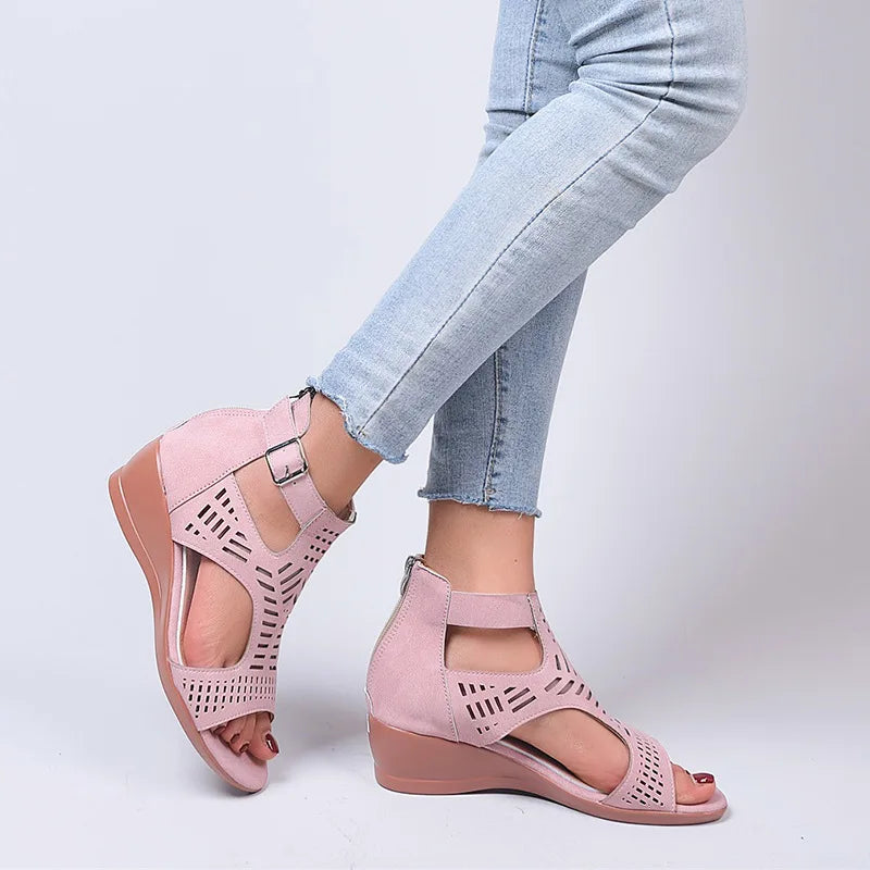 Sandals Women's High Heel Wedge Fashion Womens Shoes Comfort Luxury Sandals Women Designers Outdoor Beach Shoes 2023