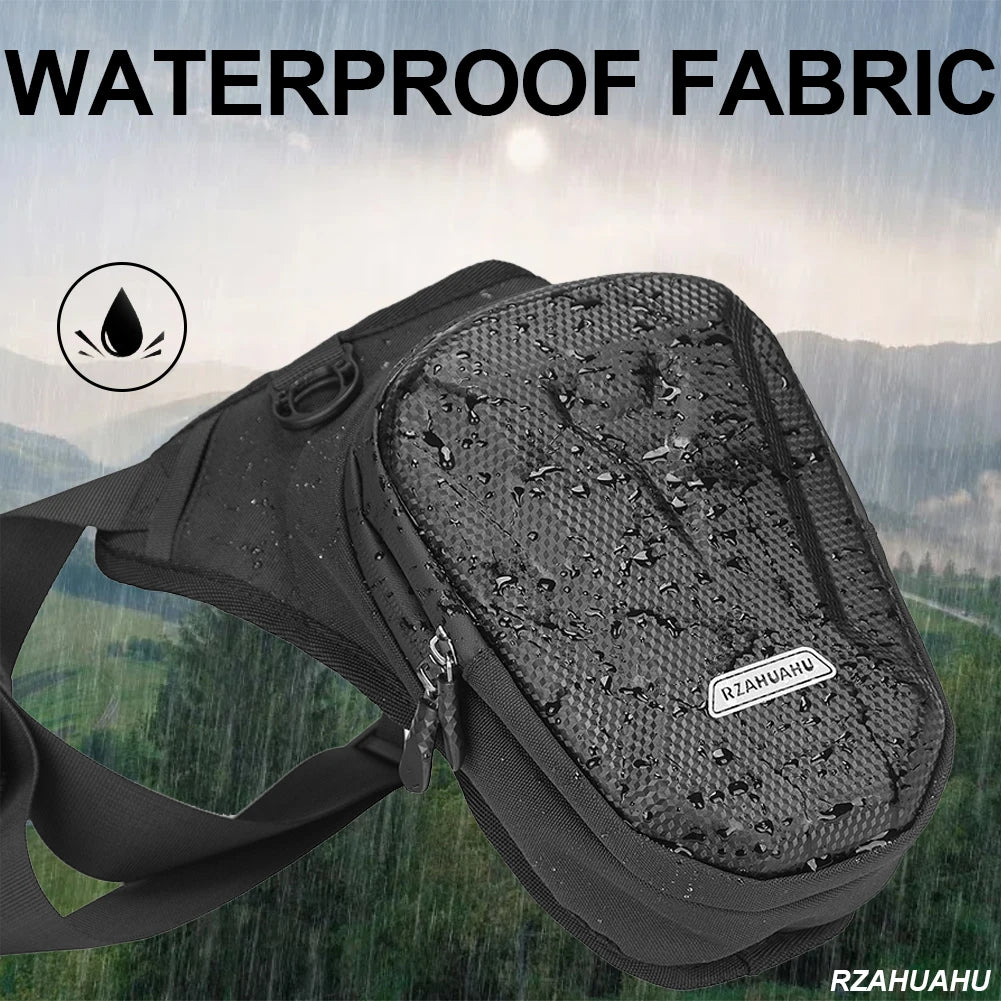 Motorcycle Drop Leg Side Bag EVA Polyester Hard Shell Waterproof Waist Bag for Outdoor Travel