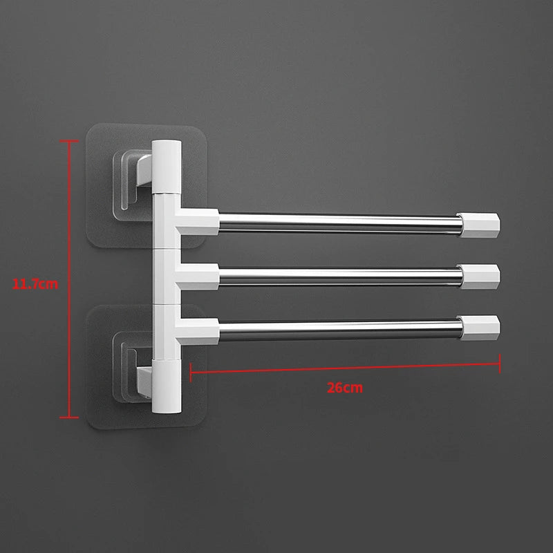 Towel Rack Bathroom Accessories Sets Kitchen Wall Shelf Without Drilling Mounted Organizers Storage Stainless Bath Shelves
