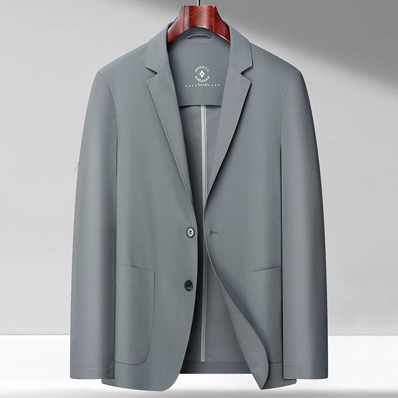 2025 Spring/Summer Lightweight Luxury Suit Jacket Handsome Smooth Breathable Casual Sun Protection No Lining West Fashion