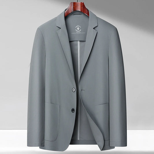 2025 Spring/Summer Lightweight Luxury Suit Jacket Handsome Smooth Breathable Casual Sun Protection No Lining West Fashion