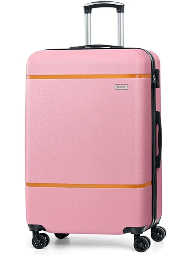 Carry On Luggage Airline Approved, ABS+PC Hardside Suitcase with Spinner Wheels TSA Lock, Carry-On 20-Inch, White