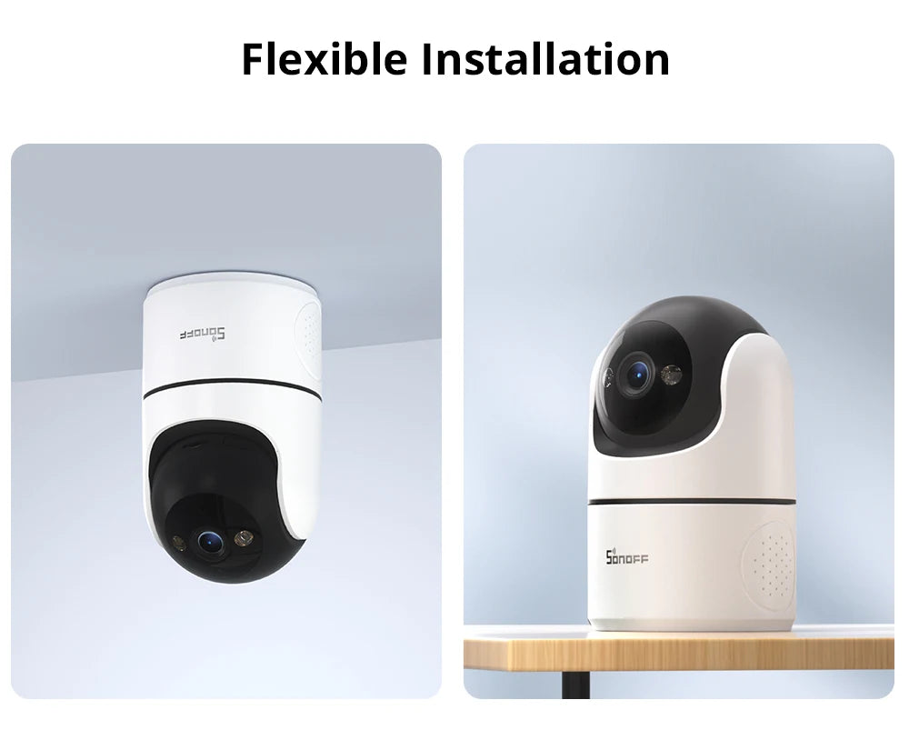 SONOFF CAM Pan-Tilt 2 Smart Indoor Home Security Camera Night Vision 360° Panoramic Human Detection & Motion Detection via Alexa