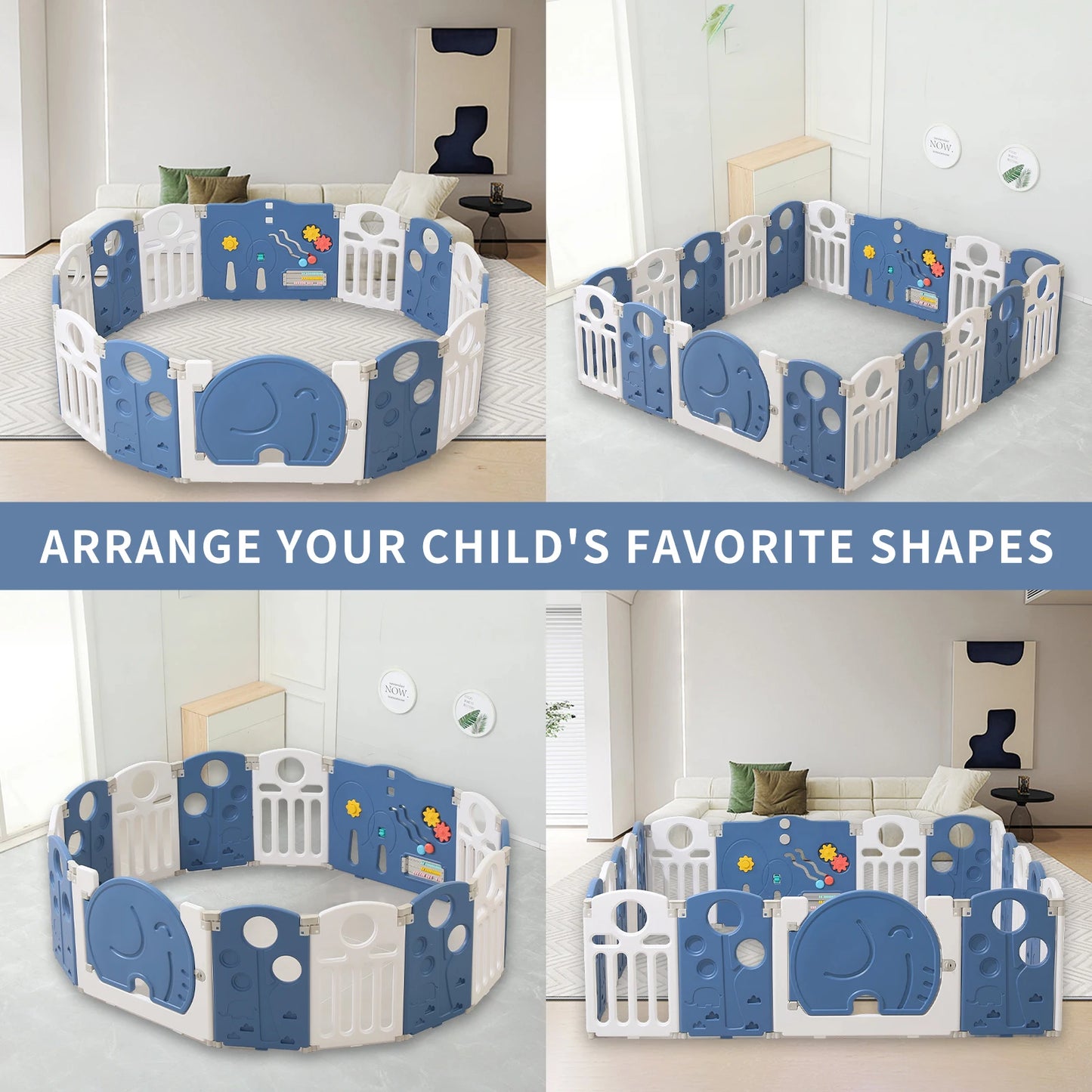 Kids and Toddlers' Playpen,Kids Activity Center Safety Play Yard for Indoor&Outdoor,Portable,Plastic