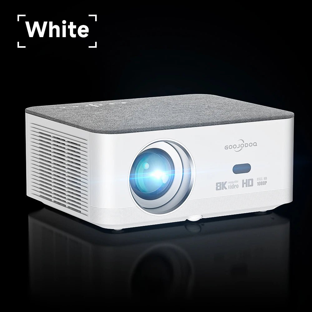 GOOJODOQ Full HD 1080P Projector 4K 8K 700ANSI 15500Lumens Android WiFi LED Video Movie Projector LED Home Theater Cinema Beamer