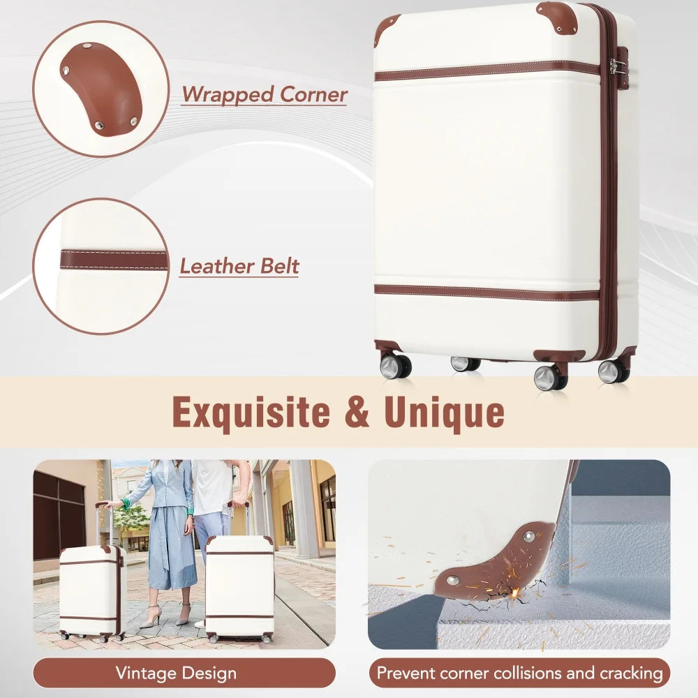 20/28Inch 3 Piece Hardshell Luggage Set Spinner Suitcases with Cosmetic Case TSA Lock Expandable Travel Suitcase Rolling Luggage