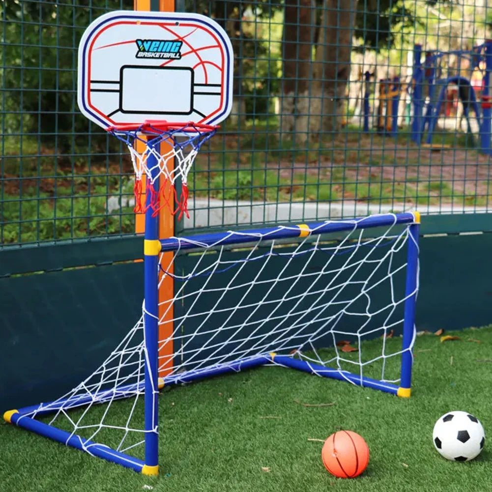 Children's Outdoor Sports Football Goal Children's Outdoor Sports Suit Boys and Girls Basketball Stand Football Goal Plastic Toy
