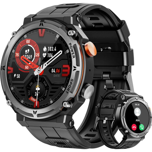 Smart Watch 1.39" Fitness Trackers With Sleep Monitor,1ATM Deep Waterproof,Long battery life,for iPhone and Android