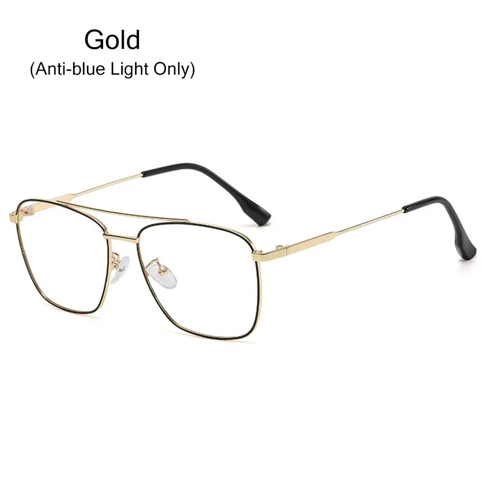 Square Sunglasses Men Women Anti Radiation Anti Blue Light Computer Photochromic Eyeglasses UV400 Shades Metal Sun Glasses