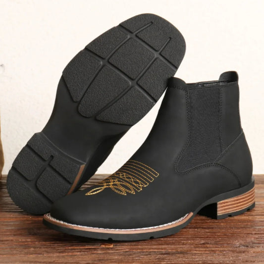 Boots for Men Chelsea Boots Embroidered Mens Boots Man Shoes Vintage Boot