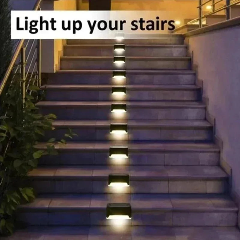 4/8/16/32pcs Solar LED Lights Outdoor Garden Light Deck Lamp Solar Stairs Light Waterproof Solar Step Lamp Patio Garden Decor